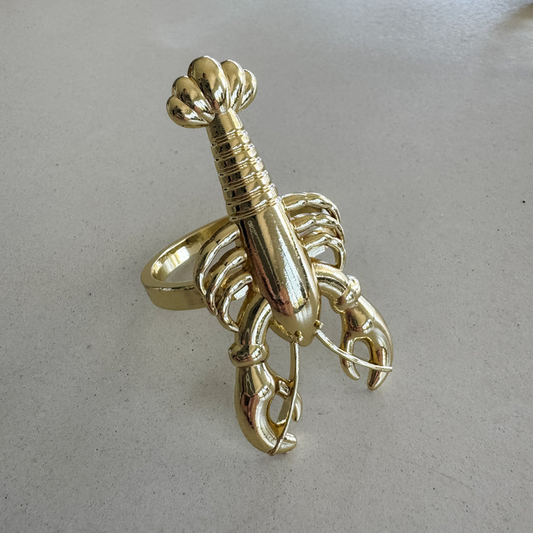 Golden Ocean Napkin Ring Set – 6 Piece