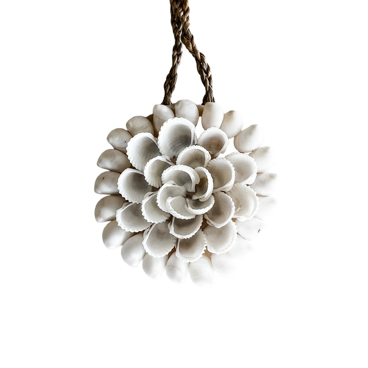 Hanging Shell Ornaments on Seagrass Rope | 6 Assorted Styles