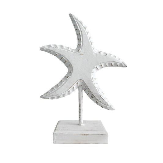 Starfish on Stand| Point | White