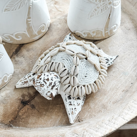 White Tropika Turtle Décor