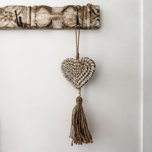 Cowrie Shell Heart Tassel Hanging