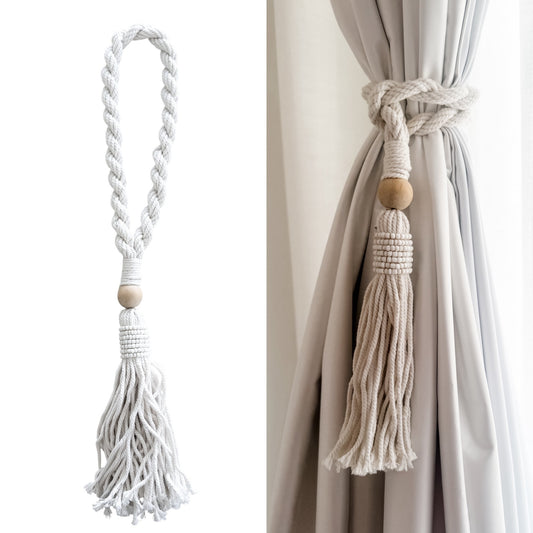 White Beaded Tassel