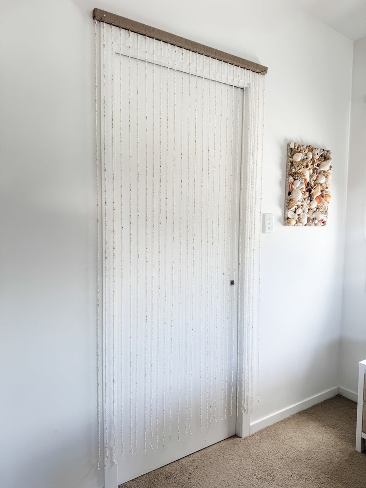 Handmade Seashell Door Curtain | Coastal Boho Room Divider | 100x200cm