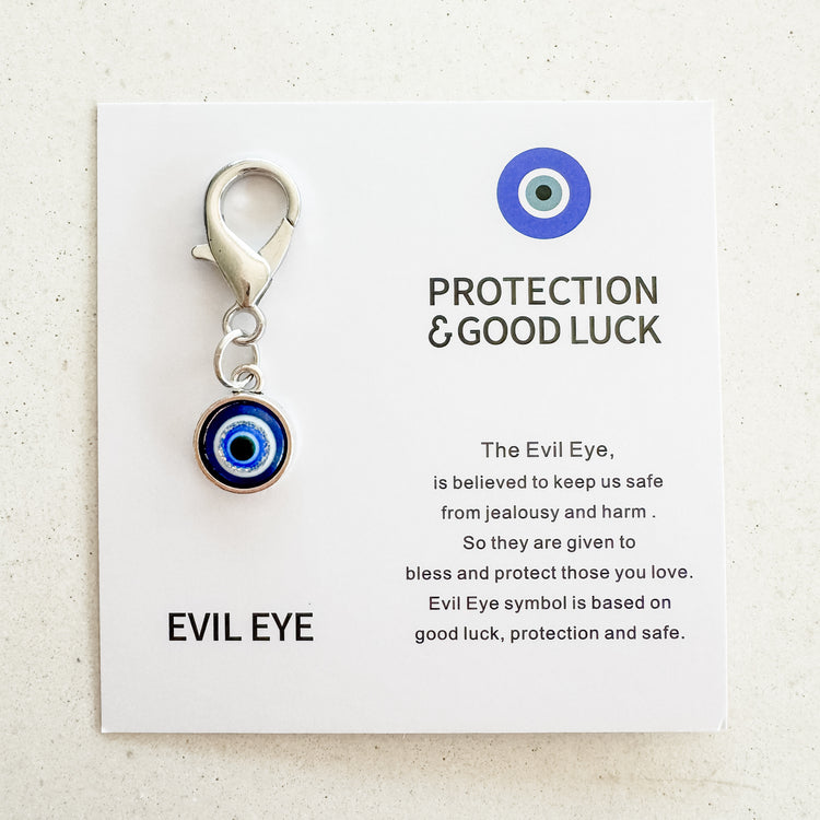 Evil Eye Protection Keyring – Silver