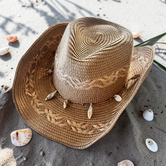 Coastal Drift Shell Hat – Brown