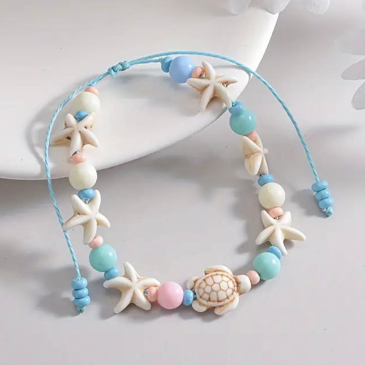 Seafoam Dreams Turtle & Starfish Anklet / Bracelet