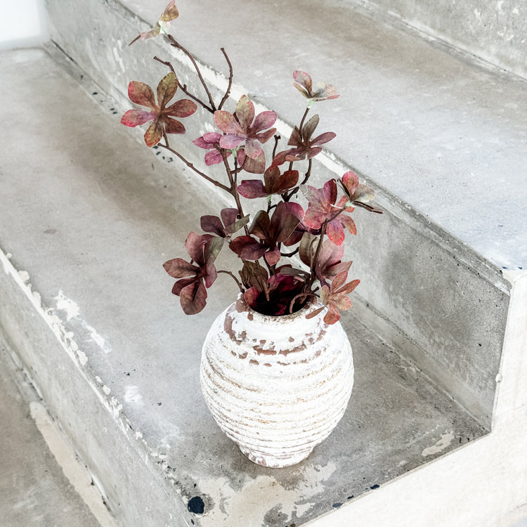 Textured Terracotta Bud Vase – 16.5×13cm