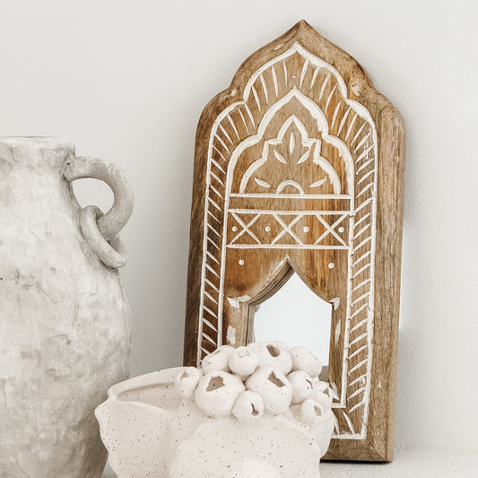 Arches Wood Wall Mirror