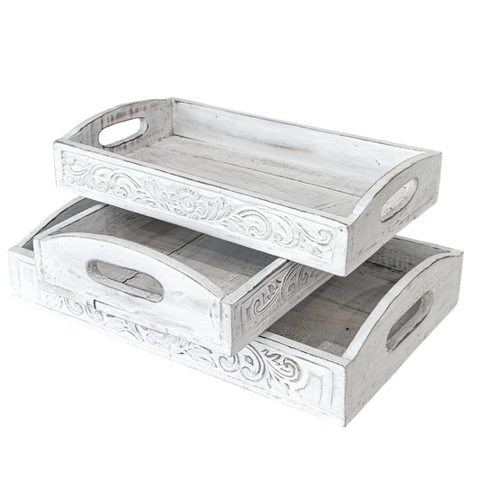 Amalfi Carved Timber Tray