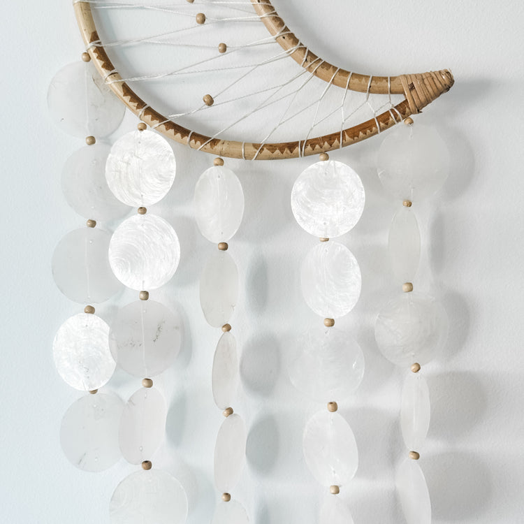 Luna Capiz Moon Windchime