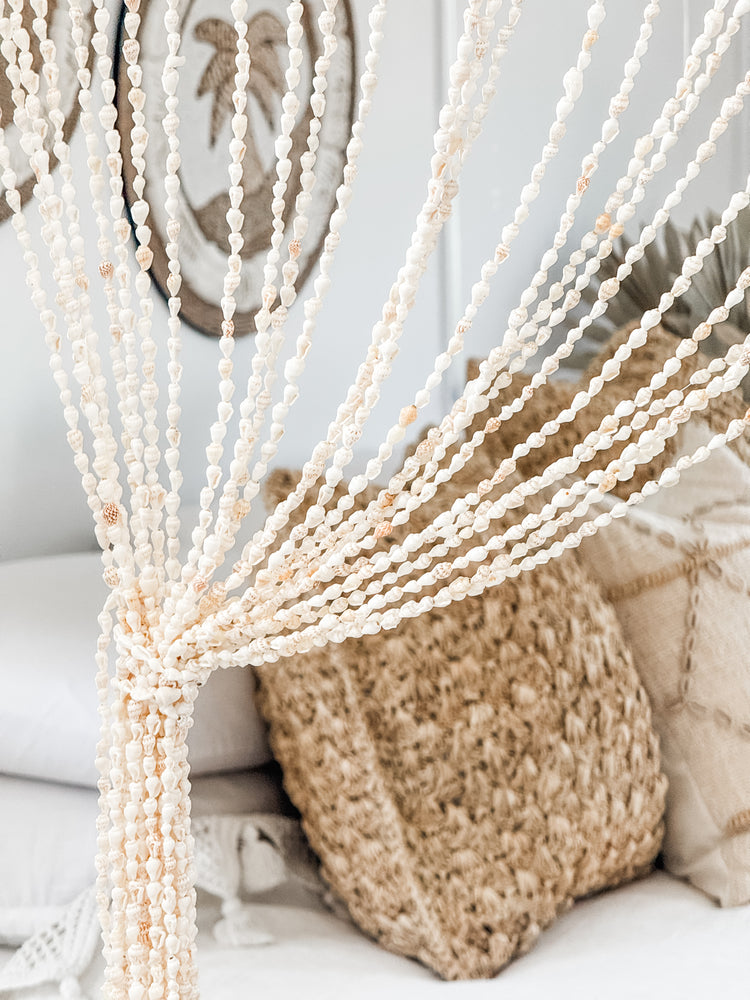 Handmade Seashell Door Curtain | Coastal Boho Room Divider | 100x200cm