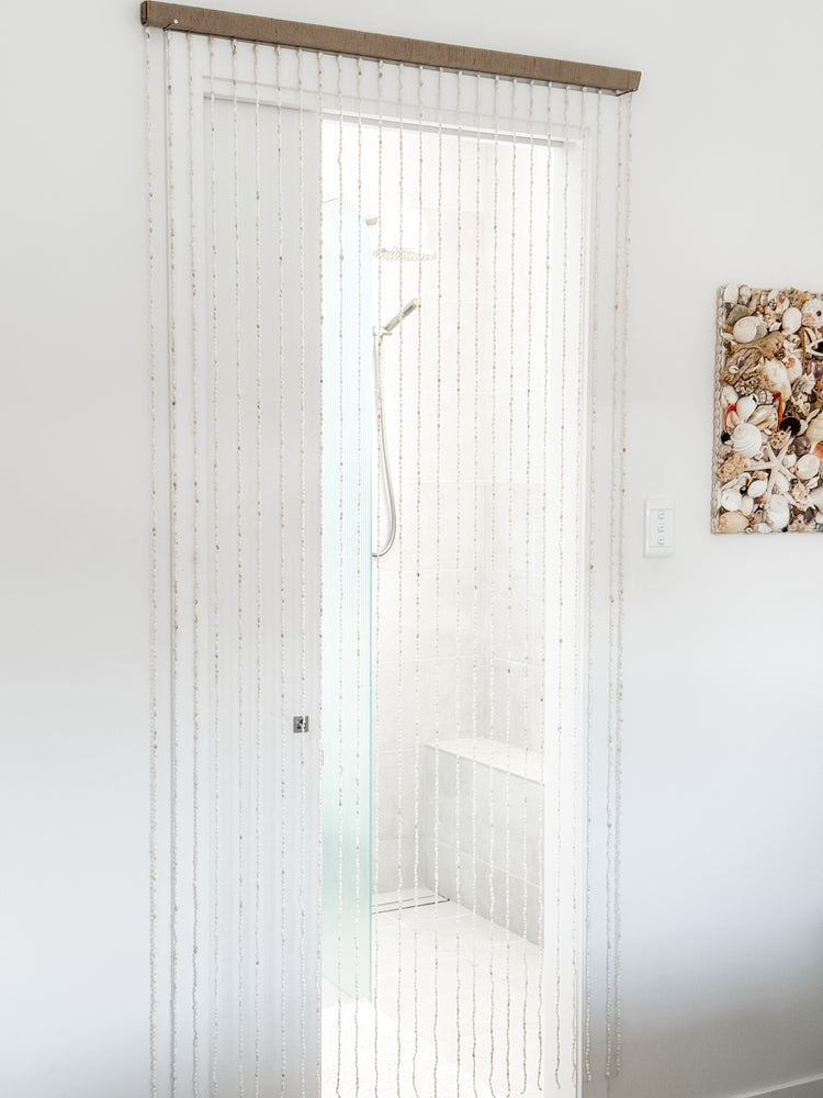 Handmade Seashell Door Curtain | Coastal Boho Room Divider | 100x200cm
