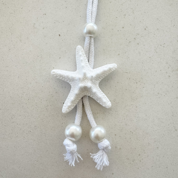 Coastal Starfish Pearl Curtain Tieback