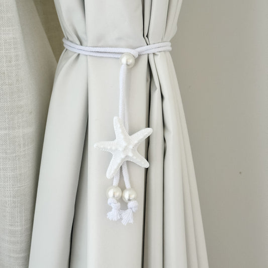 Coastal Starfish Pearl Curtain Tieback