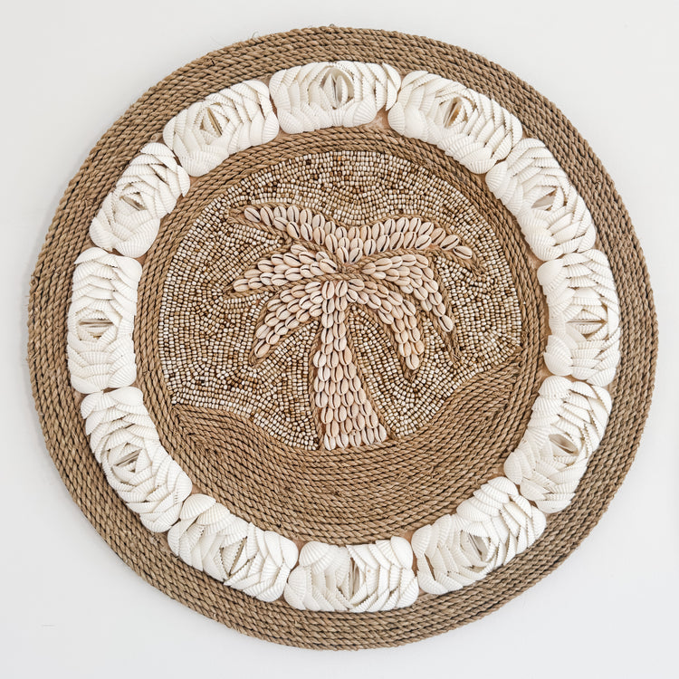 Palm Tree Shell Wall Hanging – Natural Sand
