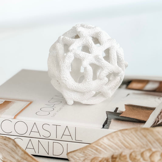 Coral Resin Deco Ball | 9cm