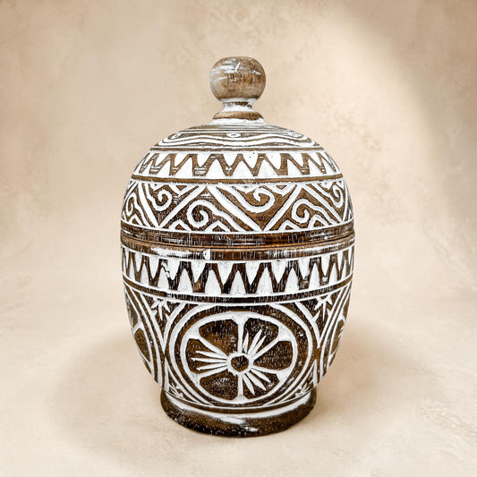 Solstice Lidded Pot | Brown Wash