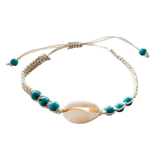 Turquisr Cowrie Anklet/Bracelet | Willow & the Waves Collection