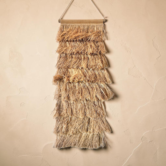 Natural Raffia Wall Hanging – 40x105cm