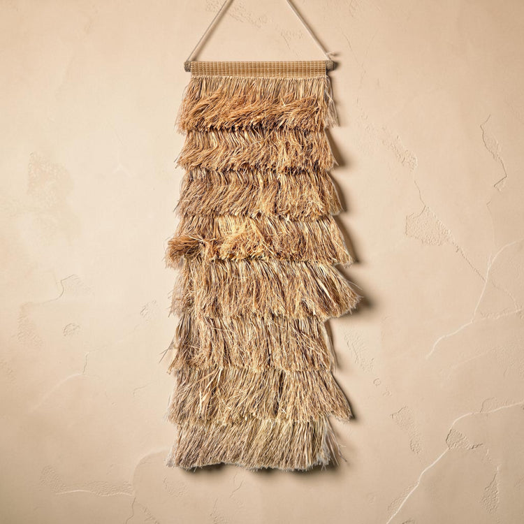 Natural Raffia Wall Hanging – 40x105cm