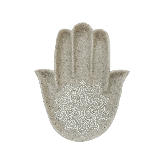 Hamsa Hand Sandstone Plate