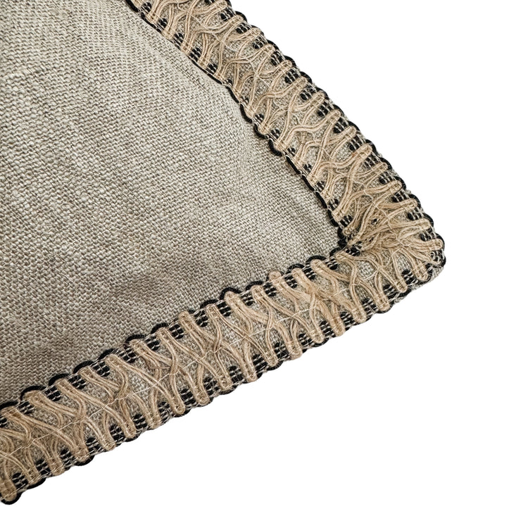 Artisan Linen & Jute Cushion | 55x55cm