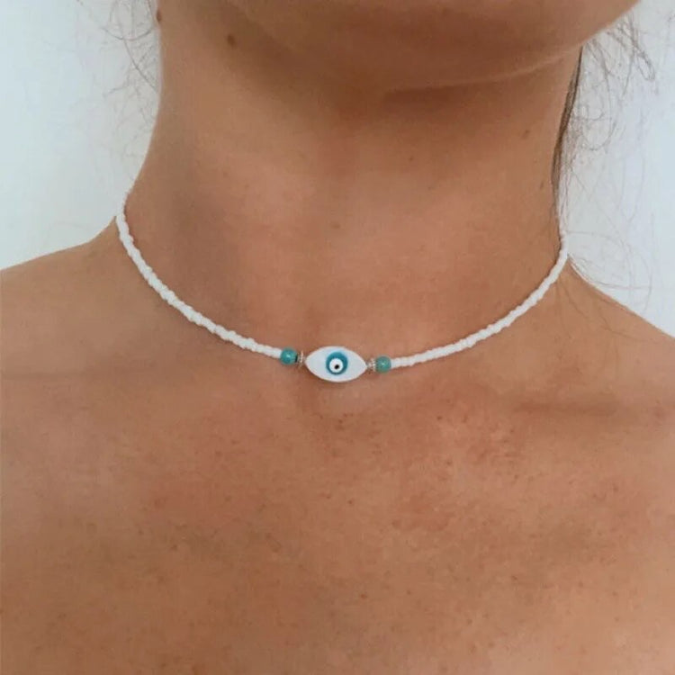 Lucky Evil Eye Necklace | Willow & the Waves Collection