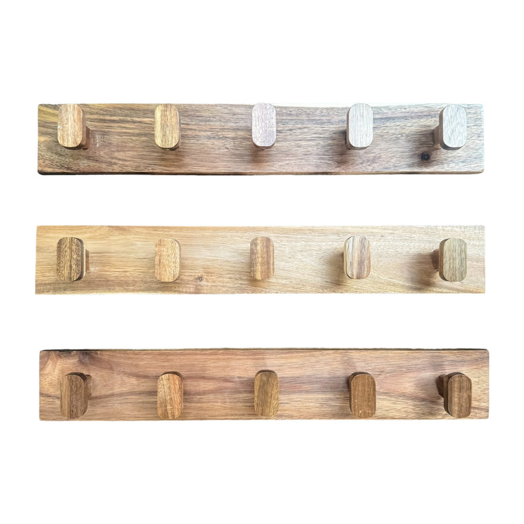 Tessa Wood Wall Hook | 5 Hook | 51cm