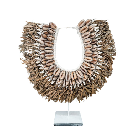 Bora Bora Tribal Cowrie Necklace on Stand