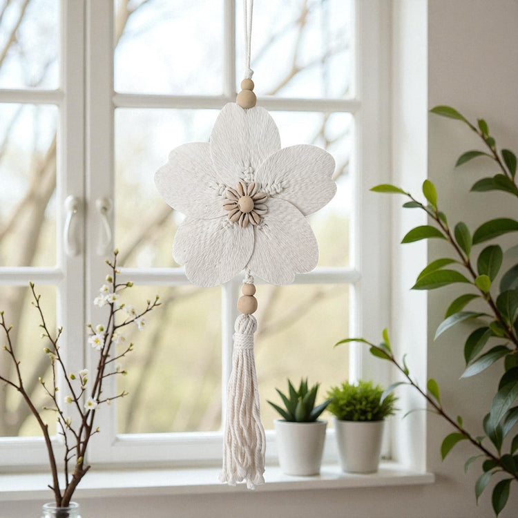 Flower Tassel Wall Hanging