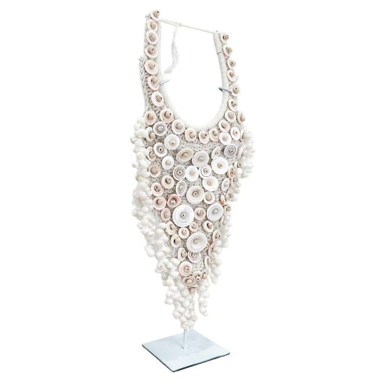 Zephyr Shell Necklace on Stand | Pink