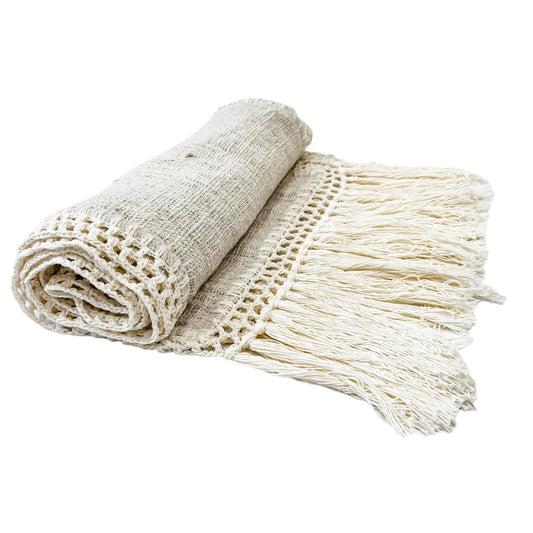 Salt Bed Runner | Table Runner | Fringe | 40x180cm