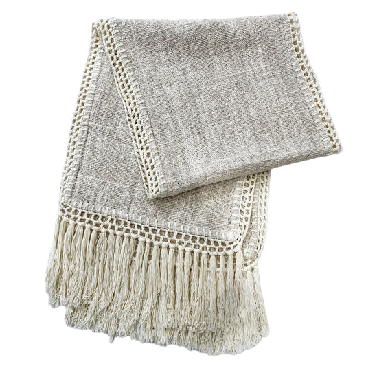 Salt Bed Runner | Table Runner | Fringe | 40x180cm