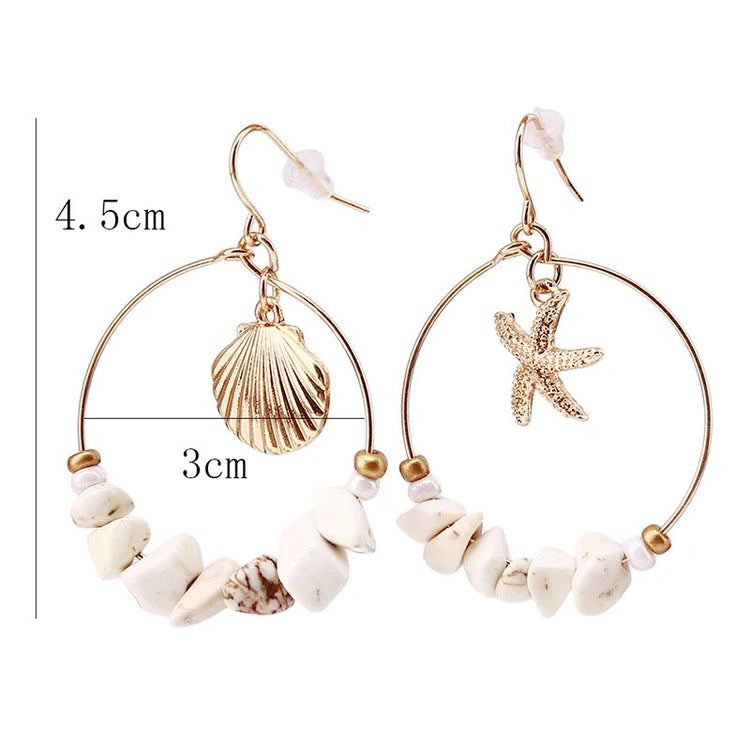 Magnesite Shell Earrings | Willow & the Waves Collection