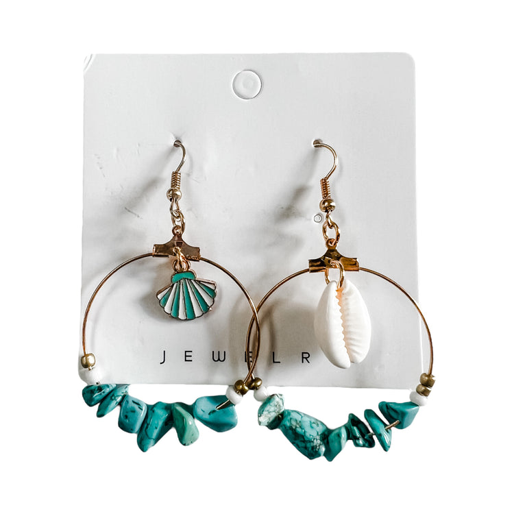Turquoise Shell Earrings | Willow & the Waves Collection