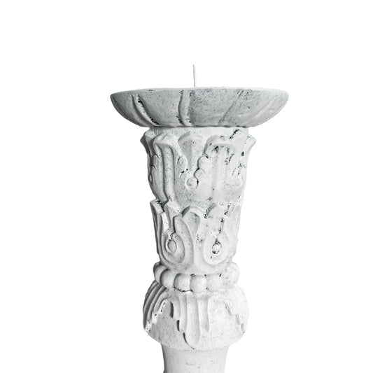 Carved Vintage Tall Candle Holder | 77.5cm