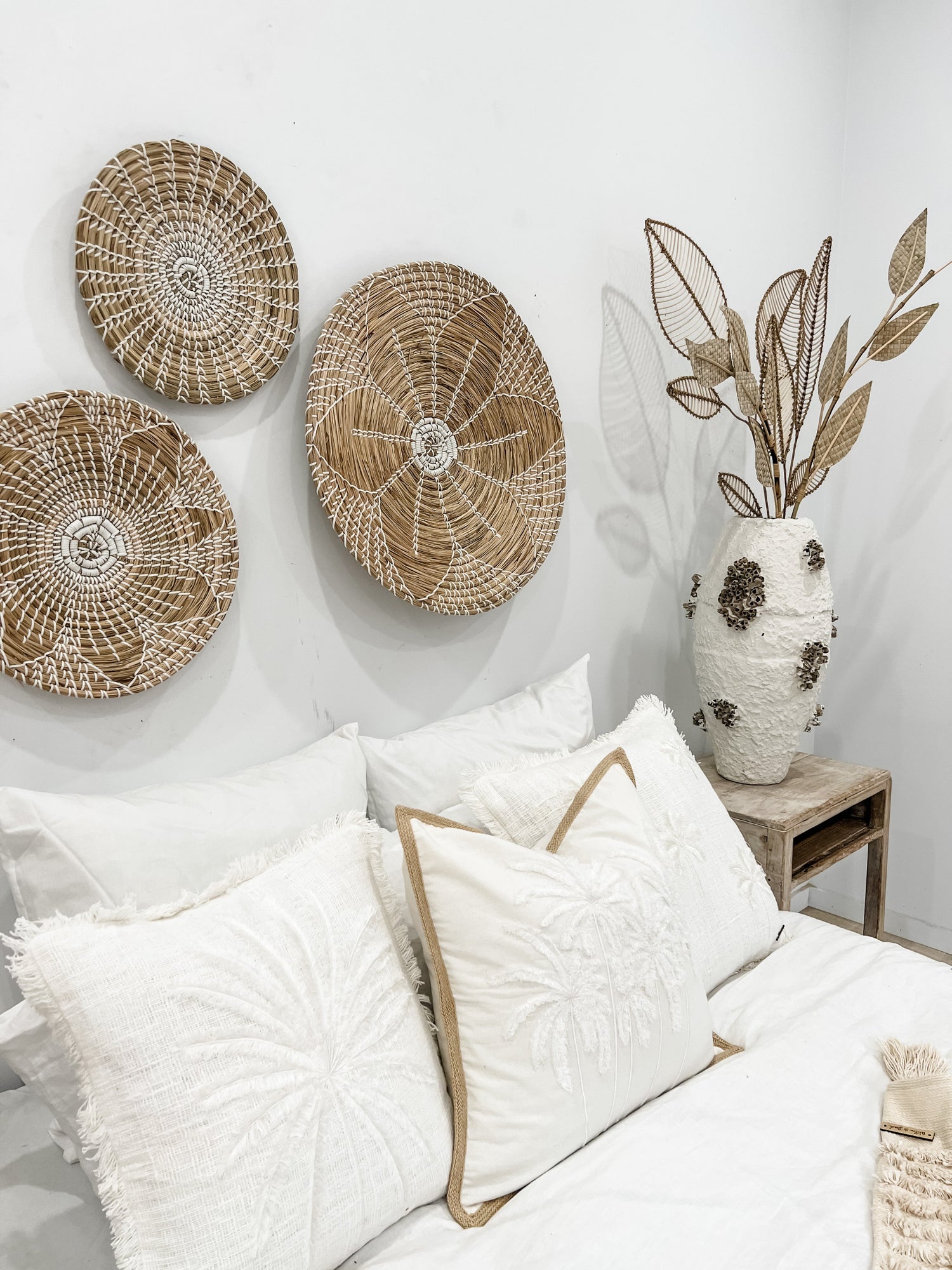 White Cotton Shoreline Cushion Cover