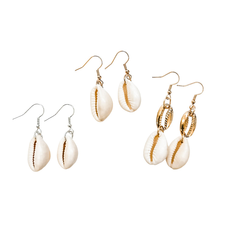 Cowrie Shell Earrings | 3 styles available