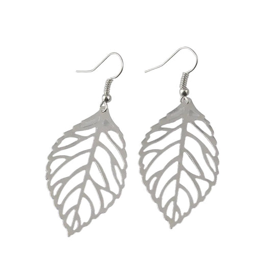 Silver Leaf Earrings | Willow & the Waves Collection