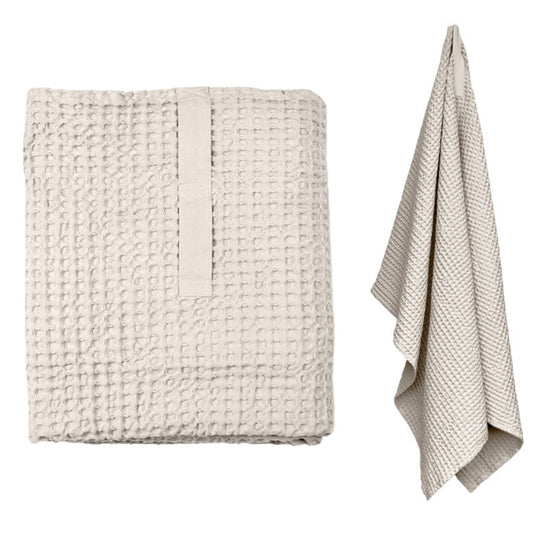 The Organic Co Waffle Bath Towel | Stone