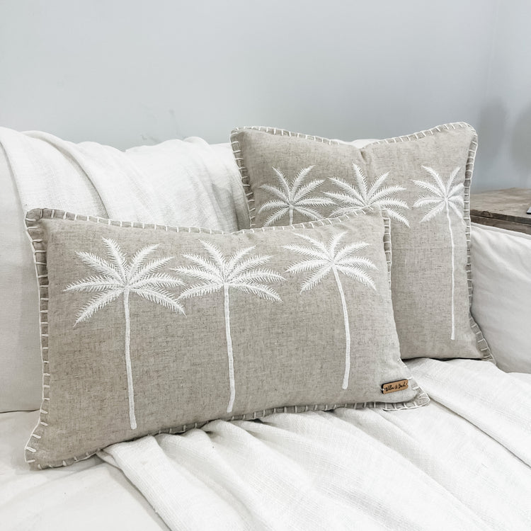 Sanctuary Palms Linen Cushion Cover | 45x45cm