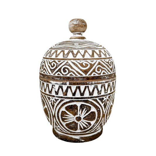 Solstice Lidded Pot | Brown Wash