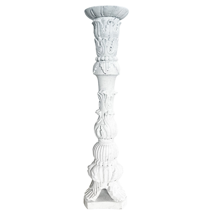 Carved Vintage Tall Candle Holder | 77.5cm