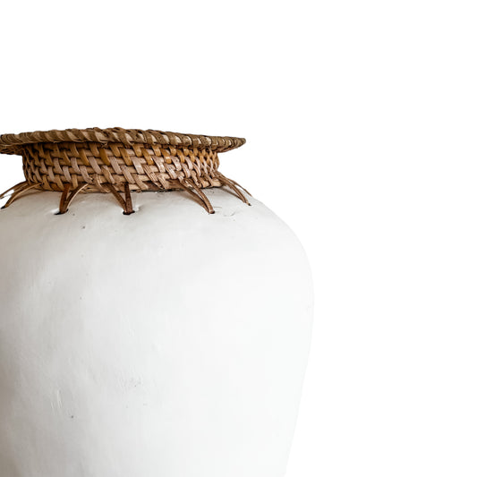 Artisanal Clay Vase | White