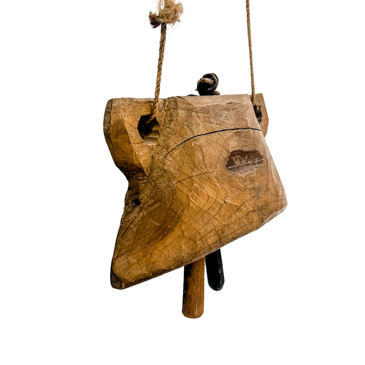 Vintage Wooden Cow Bell