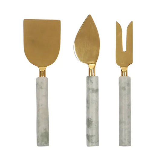 Mist Marble Cheese Knives | Set of 3