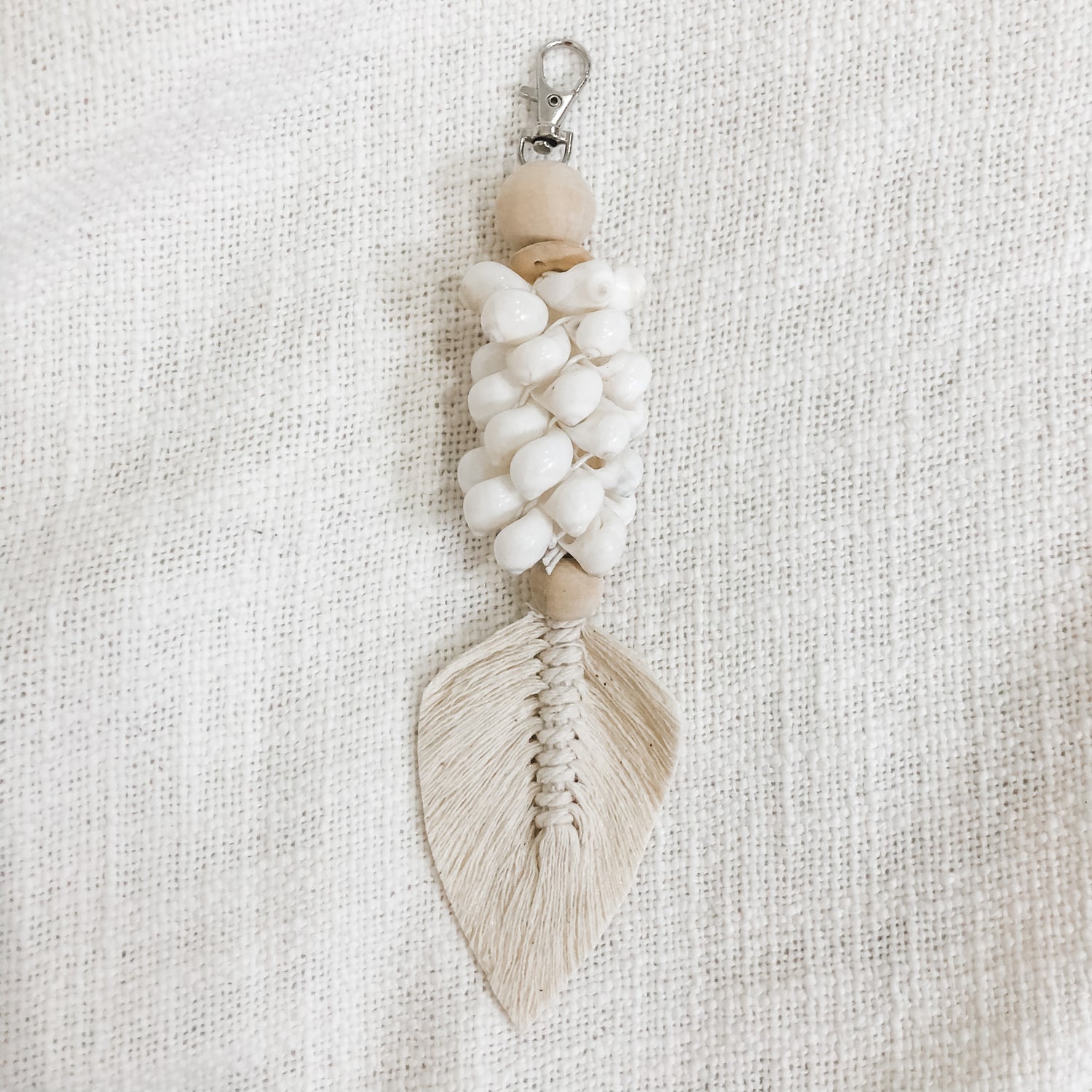 White Malibu Key Ring