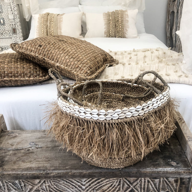 Cowrie Bora Bora Raffia Baskets Homewares