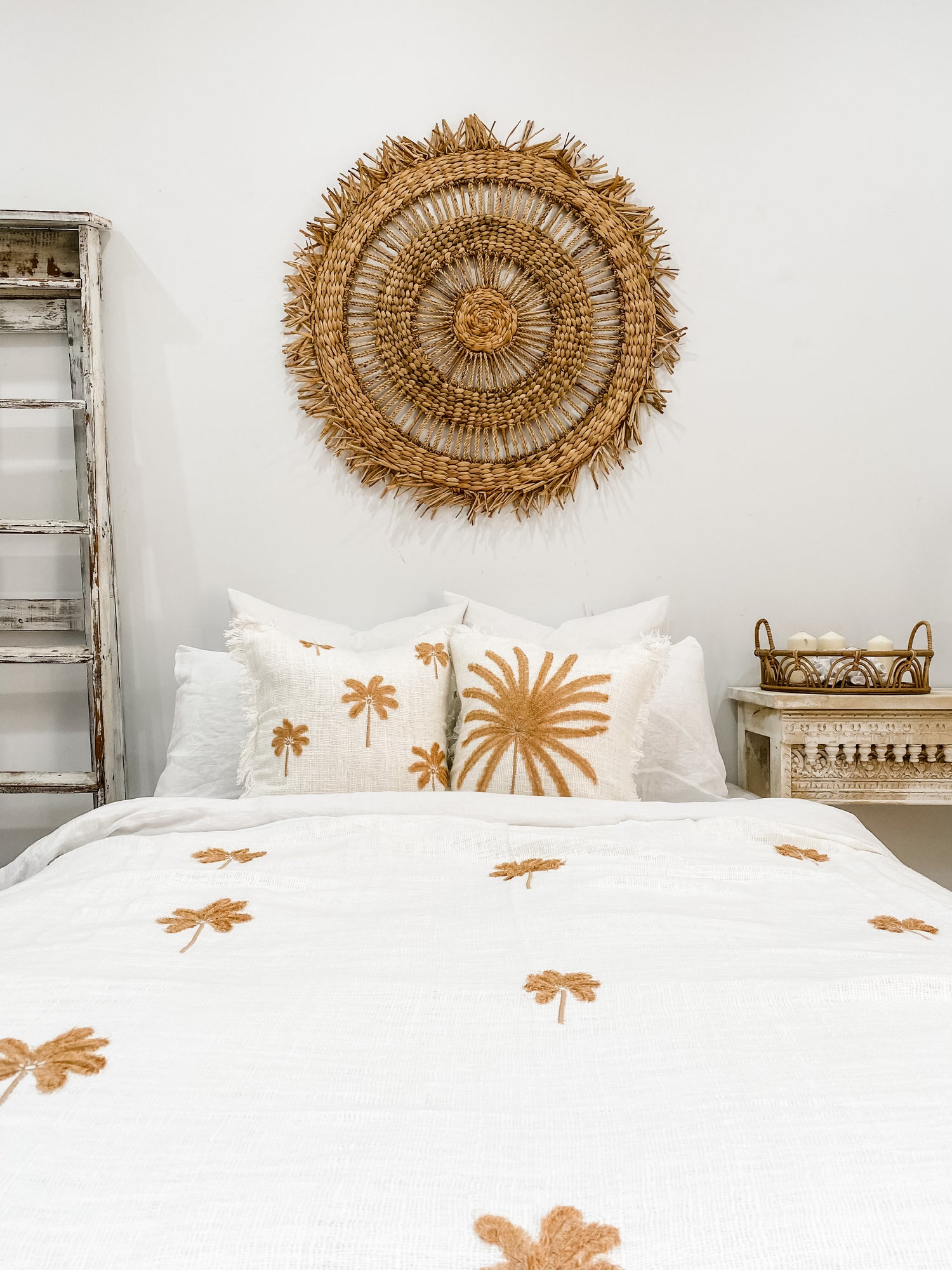 Saffron Palms Cushion Coastal Decor