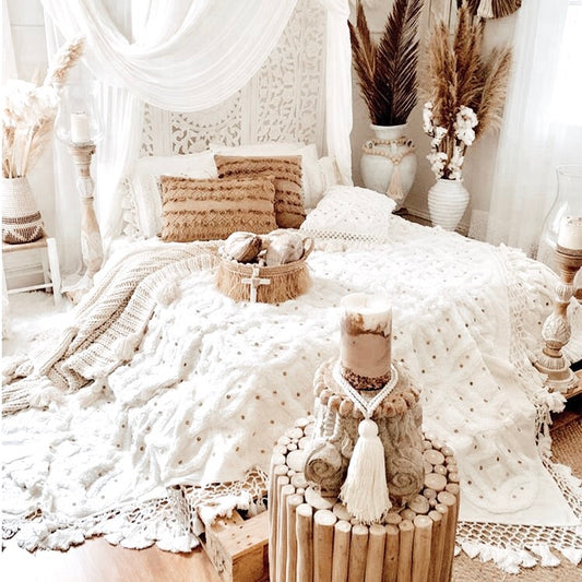 White Ivy Throw Bohemian Style